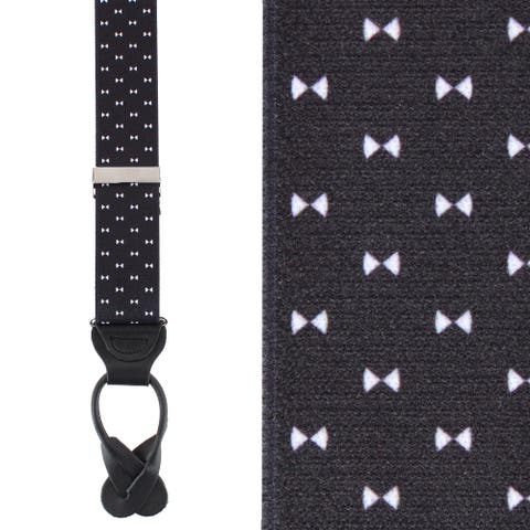 The Micro Bow Classic Elastic Button End Suspenders