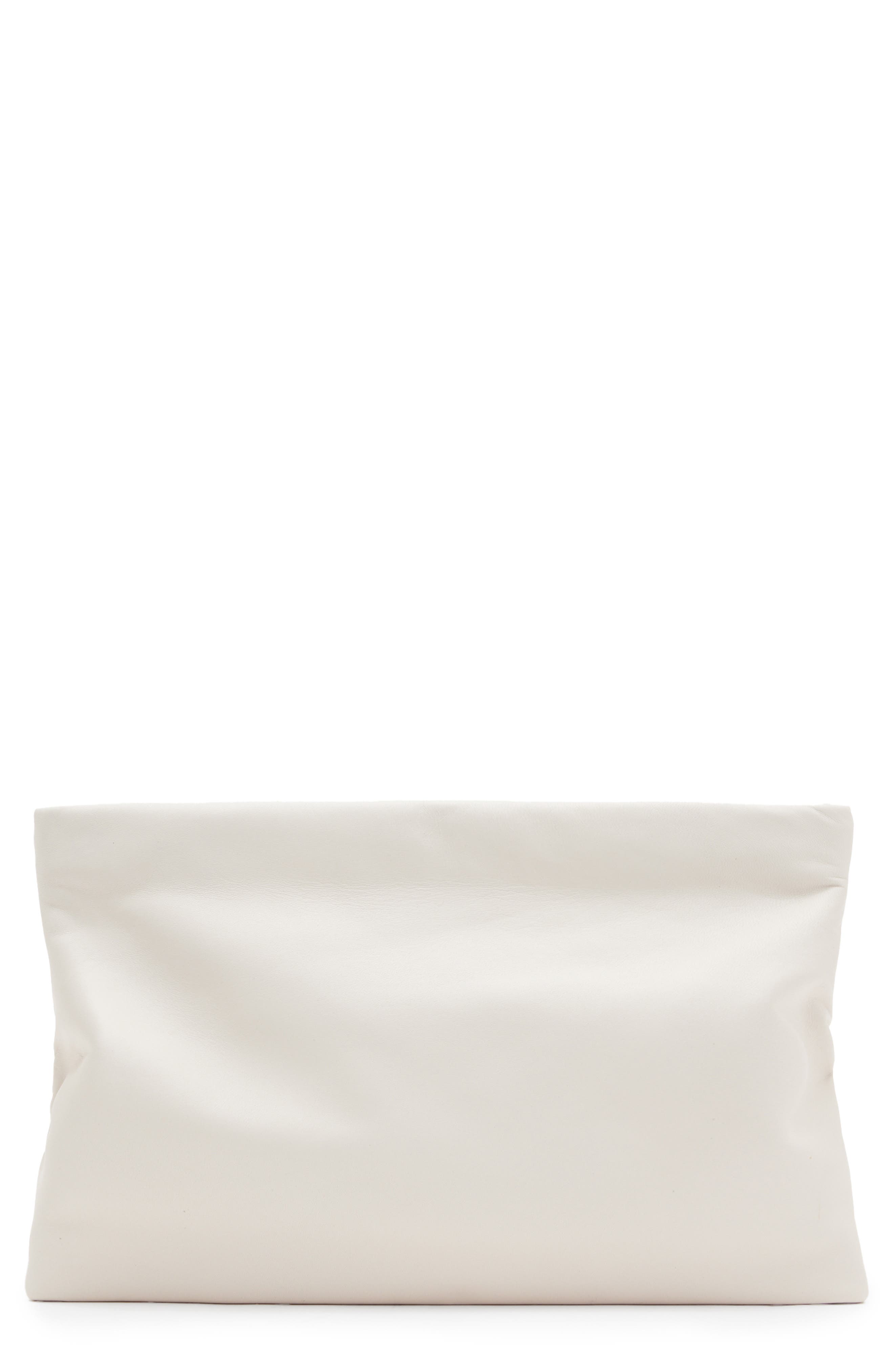 AllSaints Bettina Leather Clutch, Main, color, 