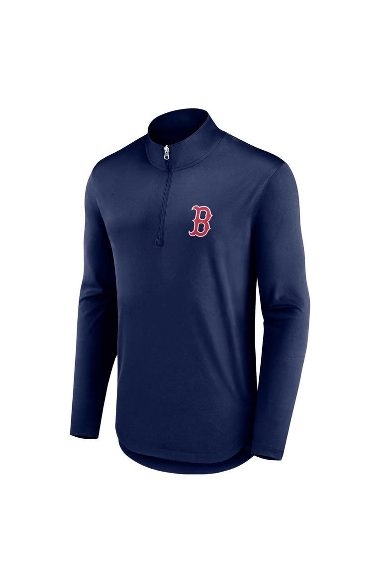 Men's Fanatics Branded Navy Boston Red Sox Quarterback Quarter-Zip Top, Alternate, color, Navy
