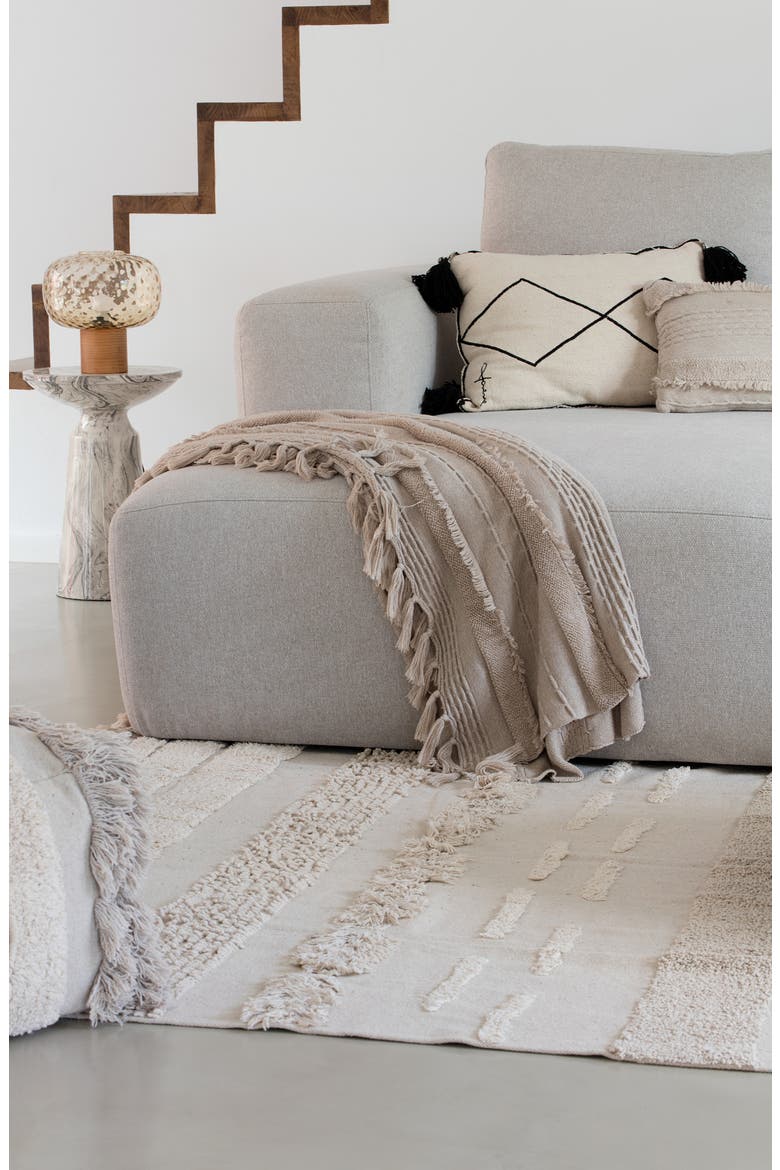 Air Washable Recycled Cotton Blend Rug, Alternate, color, DUNE WHITE