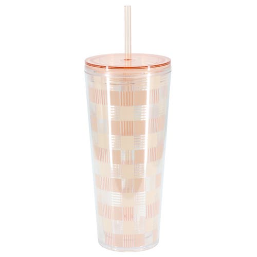 Mr Coffee Mr. Coffee Modern Euphoria 4 Piece 23 Ounce Plastic Tumbler With Straw And Lid Set In Brown