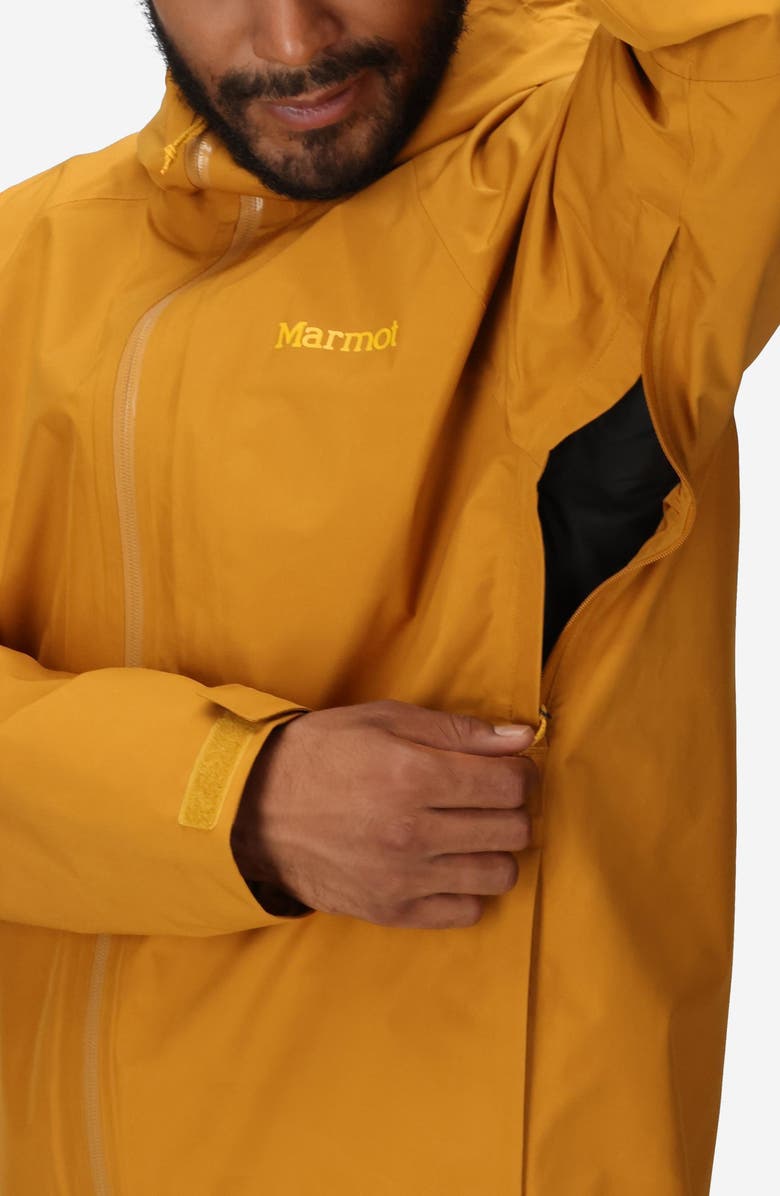 Marmot Waypoint Gore-Tex<sup>®</sup> Waterproof Hooded Jacket, Alternate, color, Honey Glaze