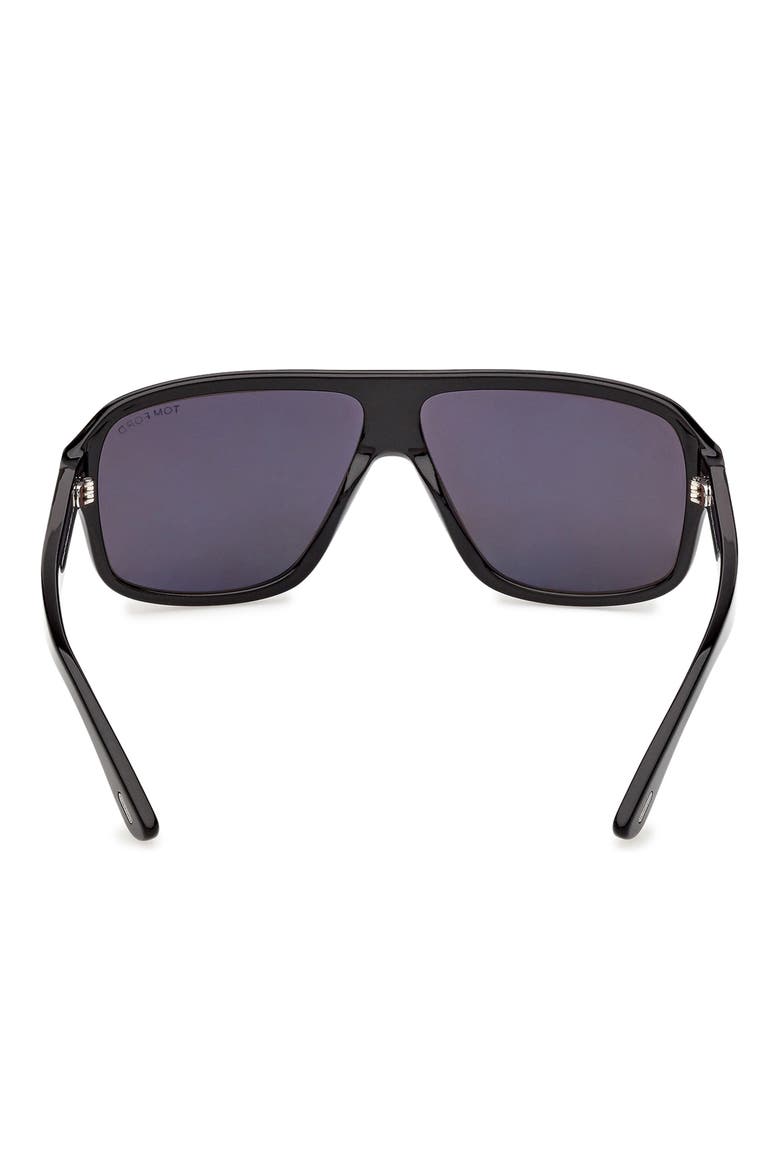 William 0-2 63mm Oversize Navigator Sunglasses, Alternate, color, SHINY BLACK NOIR / SMOKE