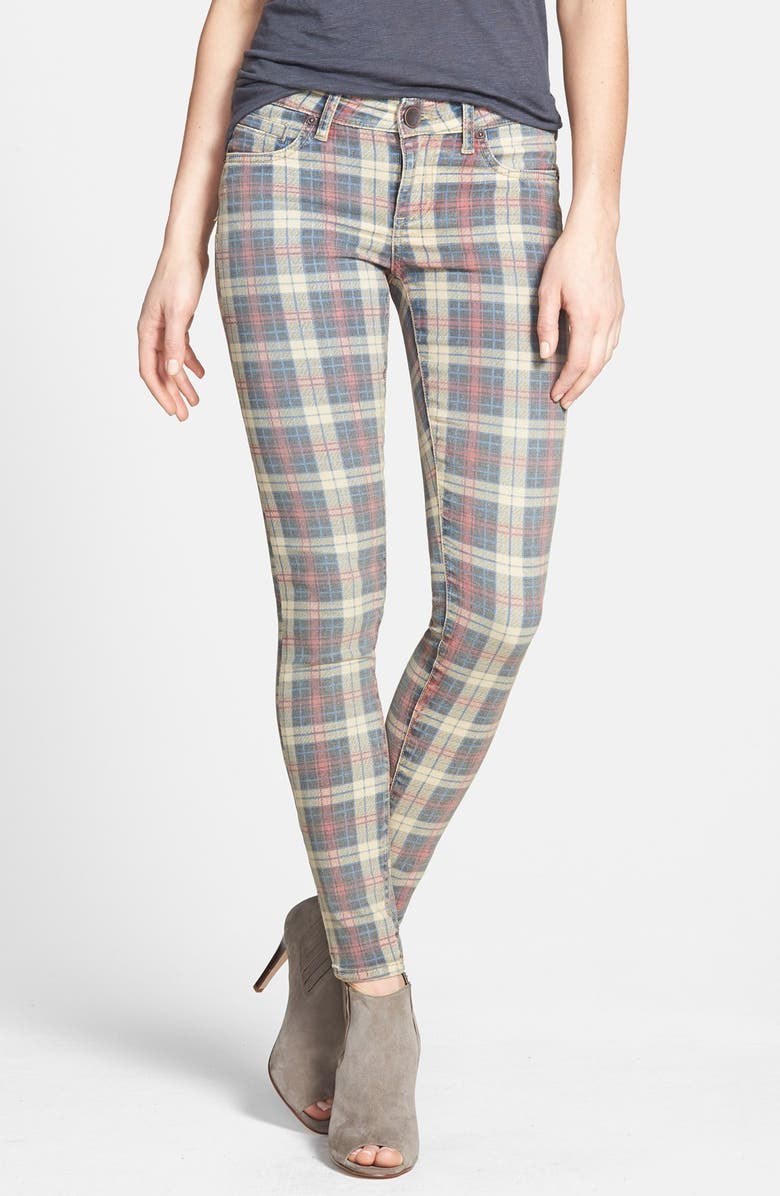 KUT from the Kloth 'Mia' Plaid Print Skinny Jeans, Main, color, 