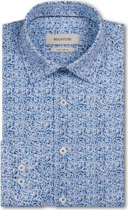 Bugatchi James OoohCotton® Watercolor Floral Twill Button-Up Shirt