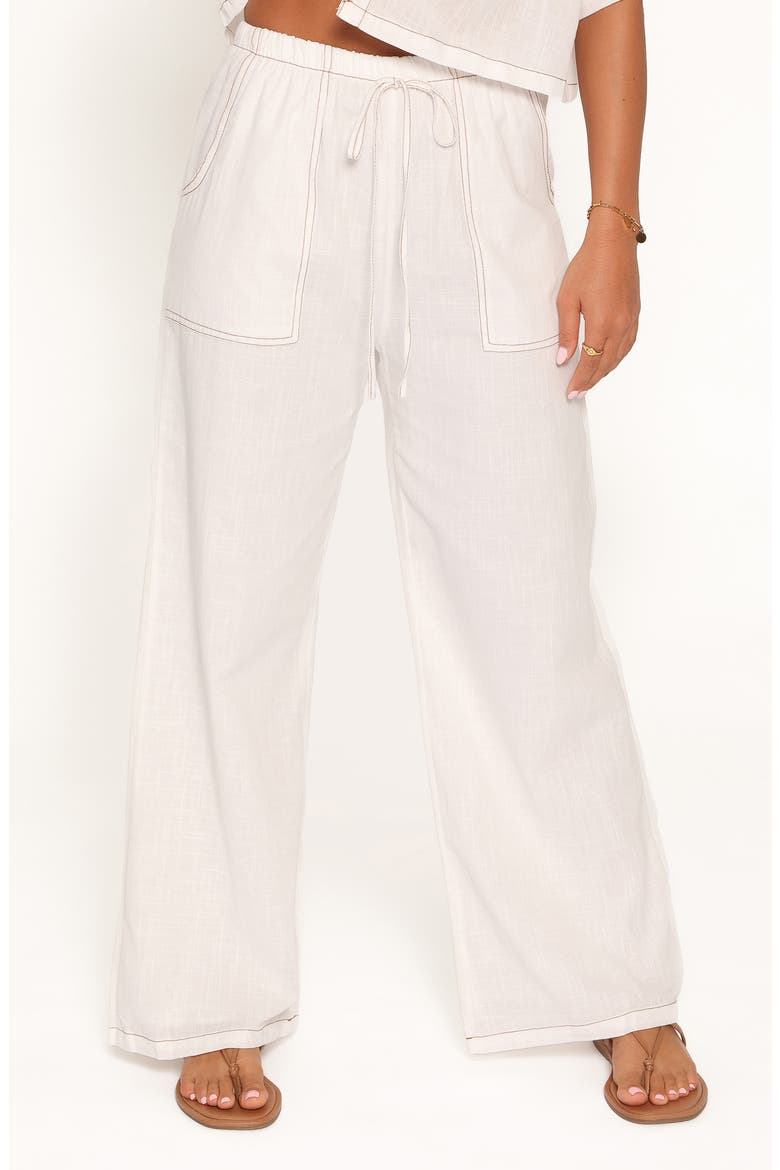 Jill Cotton Wide Leg Pants, Alternate, color, WHITE