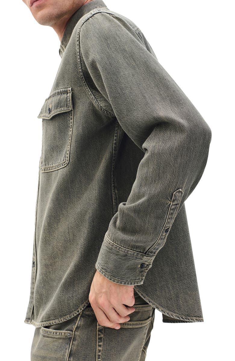 rag & bone Jack Denim Shirt, Alternate, color, Gryol