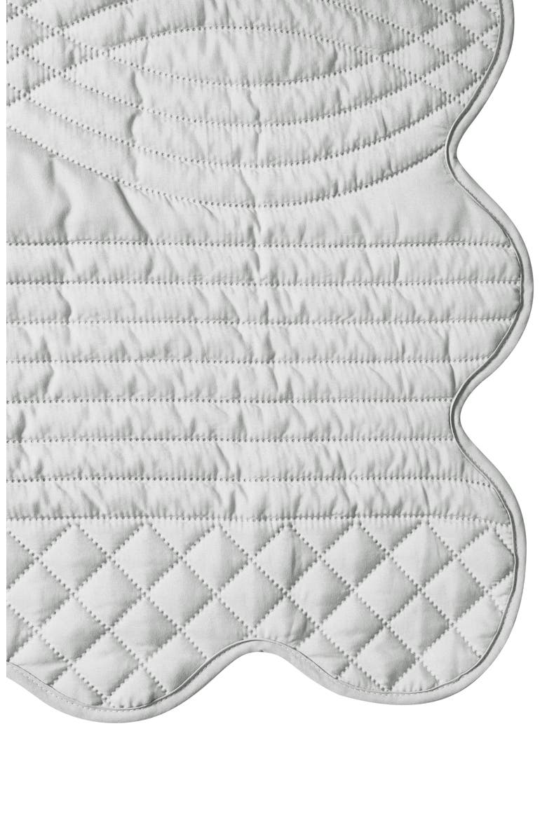 Scallop Microfiber Quilt Set, Alternate, color, GREY