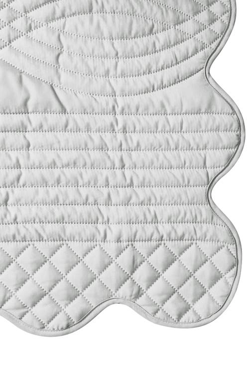 Vcny Home Scallop Microfiber Quilt Set In Gray