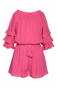 Kids' Tiered Ruffle Sleeve Romper