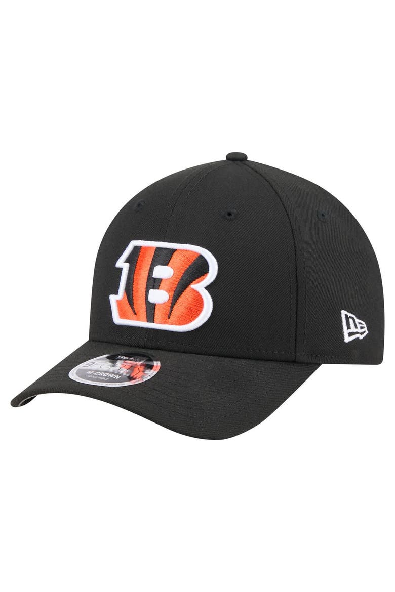 Men's New Era  Black Cincinnati Bengals Team Collection 9FORTY M-Crown Adjustable Hat, Main, color, Black
