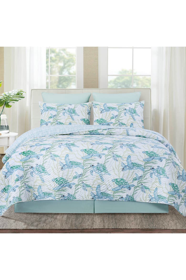 Cape Canaveral Bedding Quilt Collection, Alternate, color, Blue