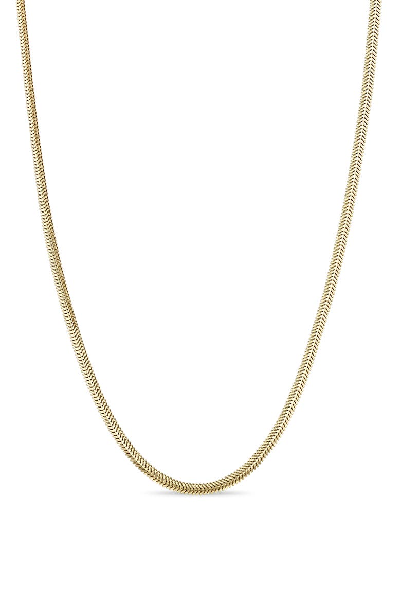 14K Gold Flat Snake Chain Necklace, Main, color, YELLOW GOLD