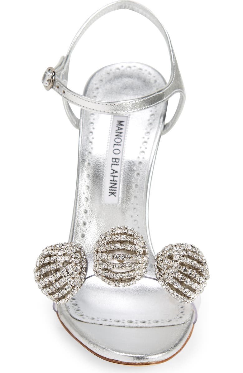 Manolo Blahnik Elhob Metallic Sandal, Alternate, color,