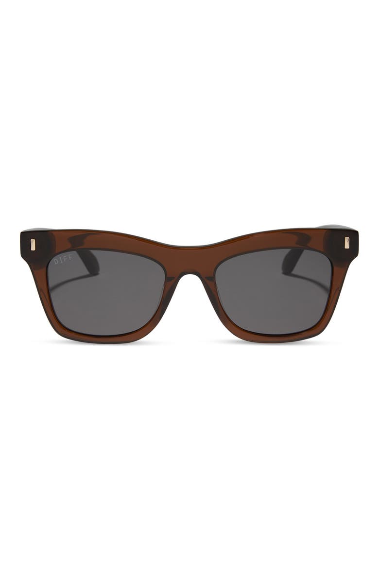 Bradley 50mm Cat Eye Sunglasses, Main, color, WHISKEY / GREY