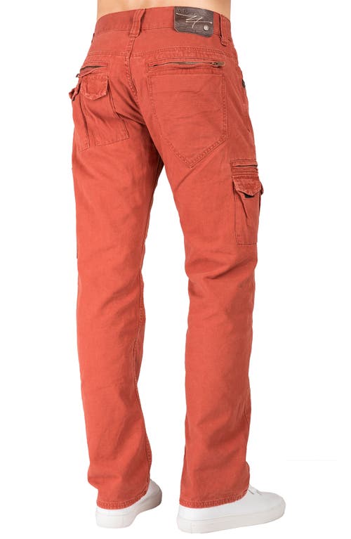 Level 7 Cargo Jeans In Orange