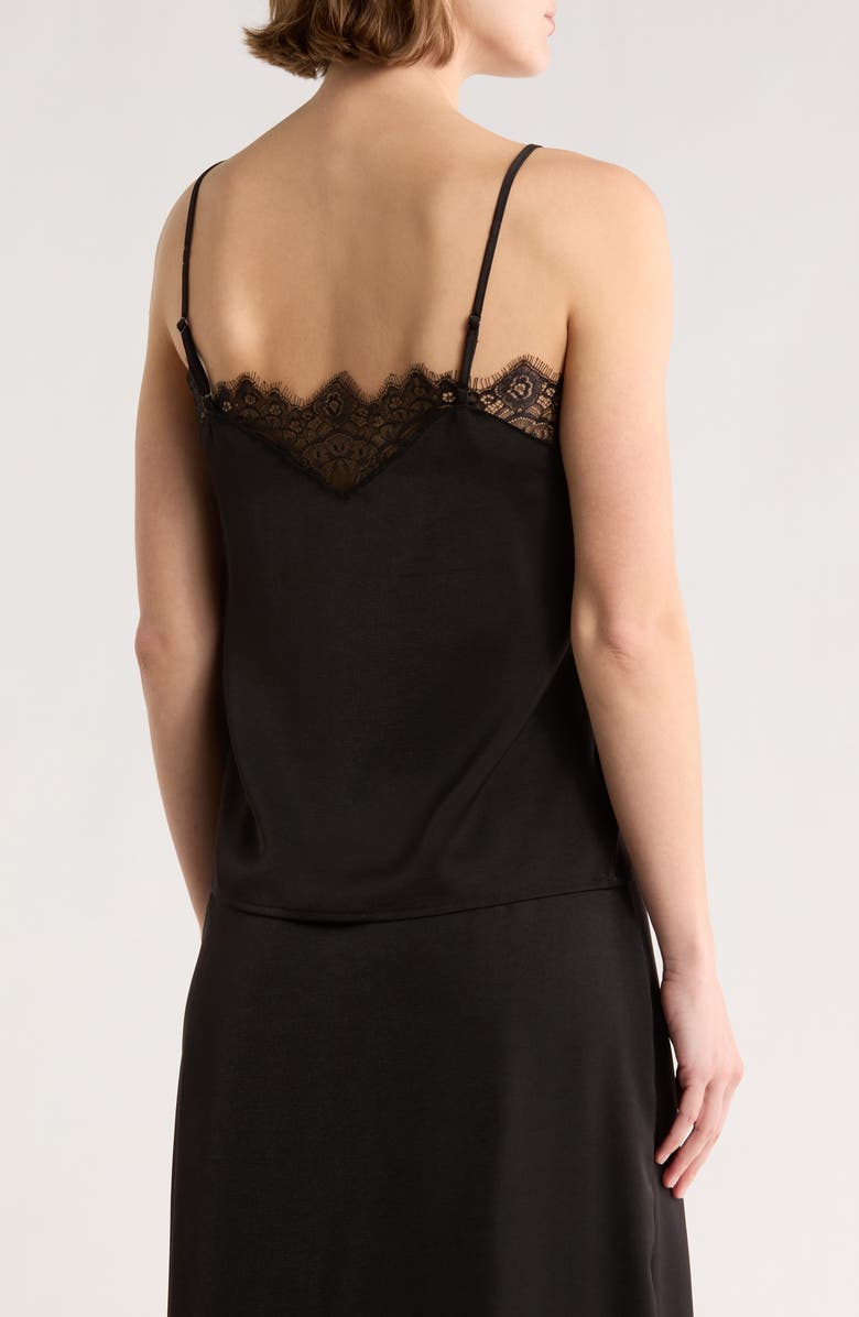 NSR Lace Trim Camisole, Alternate, color, Black