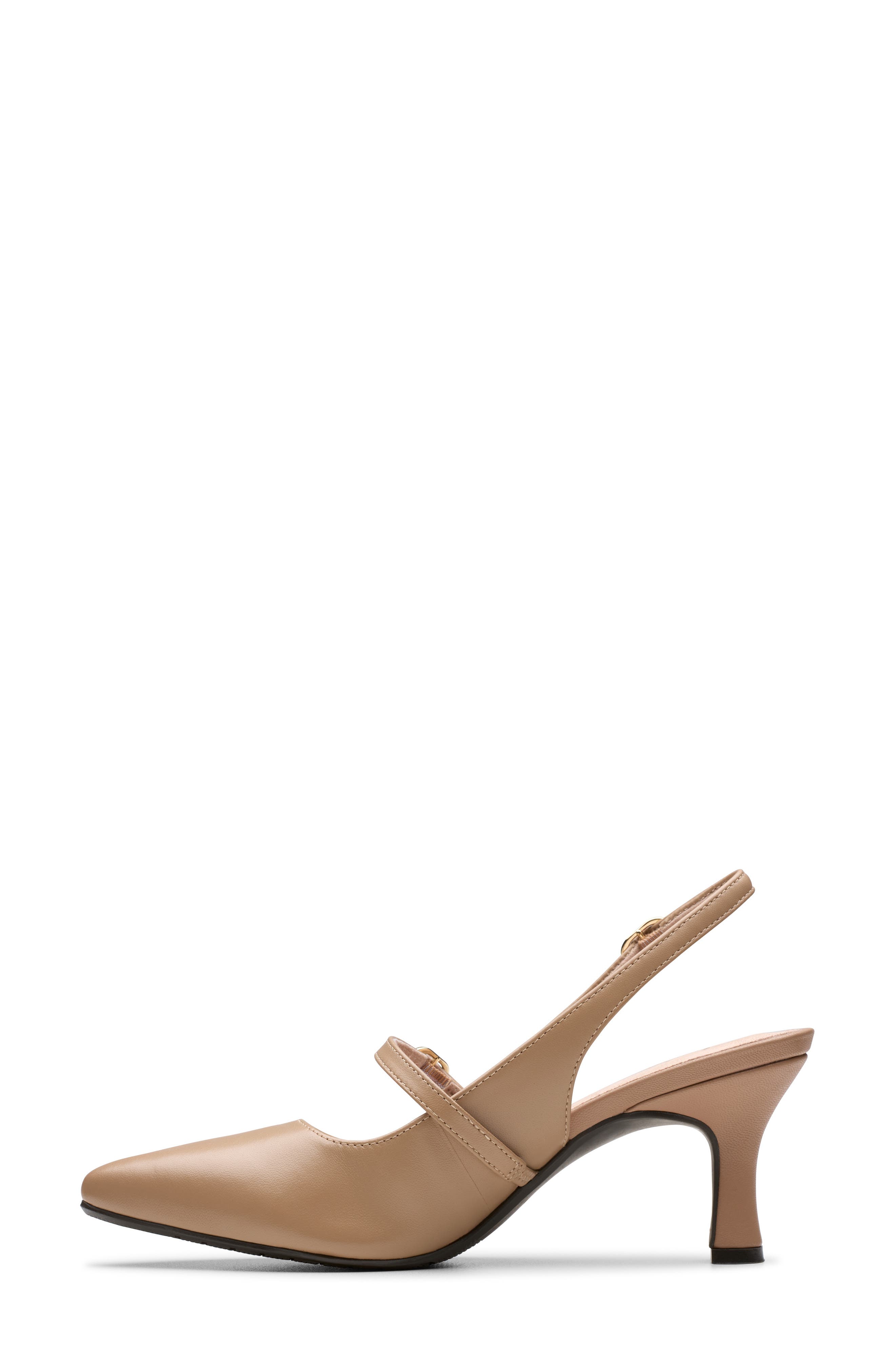 Clarks<sup>®</sup> Kataleyna Ruby Slingback Pump, Alternate, color, Warm Beige Leather