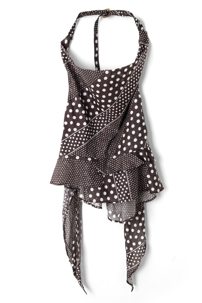 Leandra Tie Waist Halter Camisole, Alternate, color, DARK BROWN