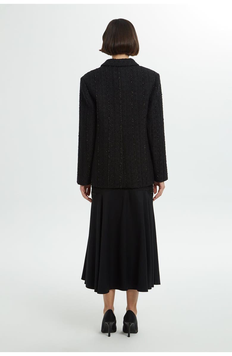 Gizia Double-Breasted Black Jacket, Alternate, color, Black