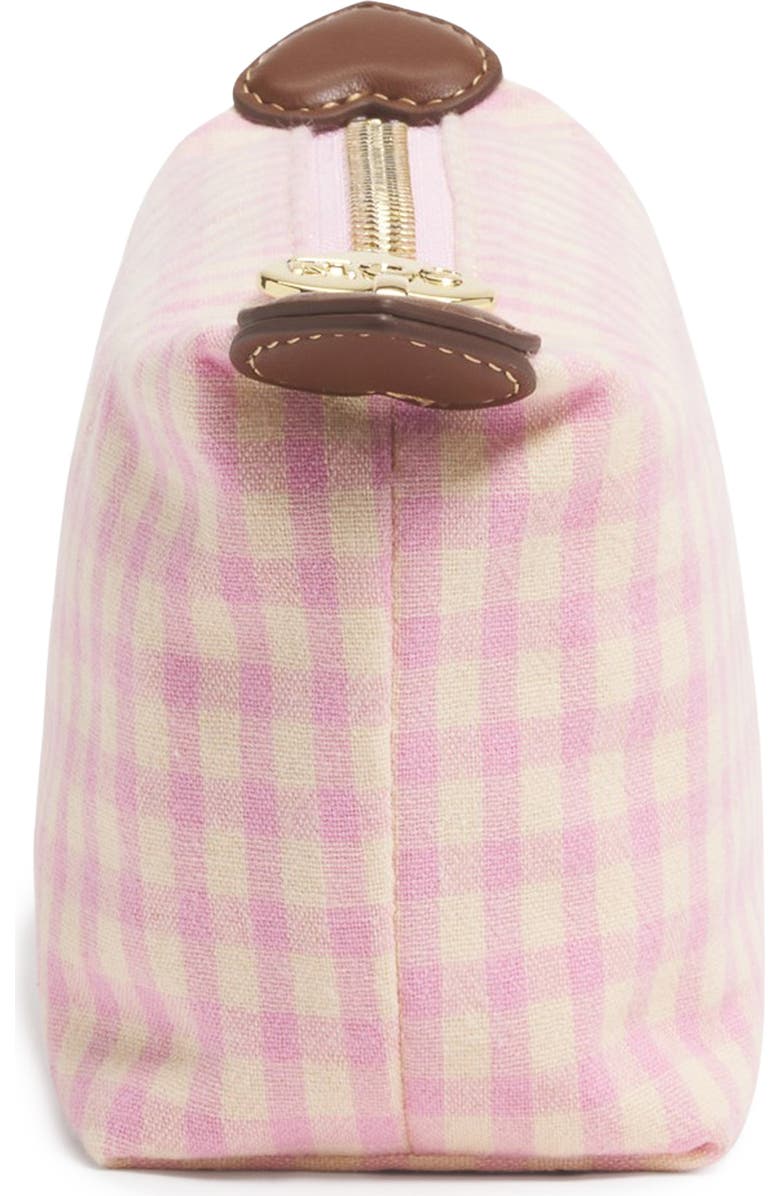 Stoney Clover Lane x Liberty Gingham Print Cotton Canvas Pouchette, Alternate, color, Rose Gingham