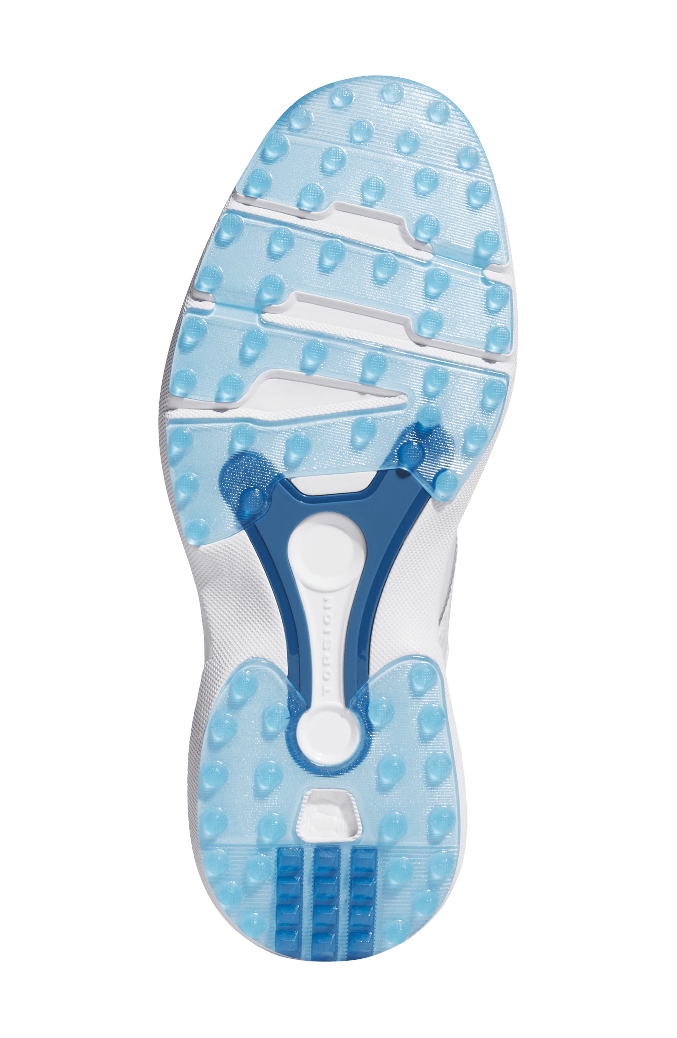 adidas MC70 Spikeless Golf Shoe, Alternate, color, White/ Grey/ Blue