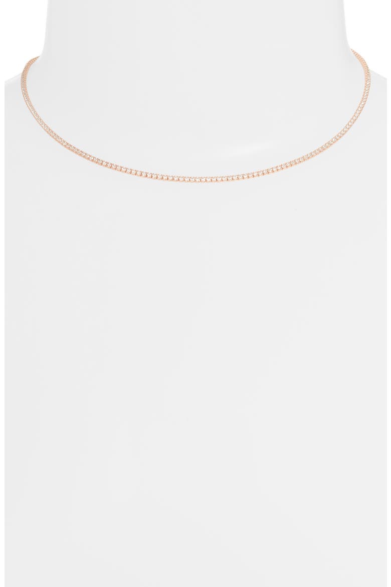 Celine Tennis Choker Necklace, Alternate, color, ROSE/ WHITE