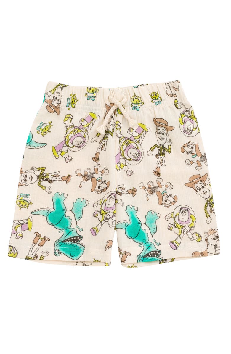 Disney Toy Story Button-Down T-Shirt & Shorts Set, Alternate, color, Button-Down Shorts Set