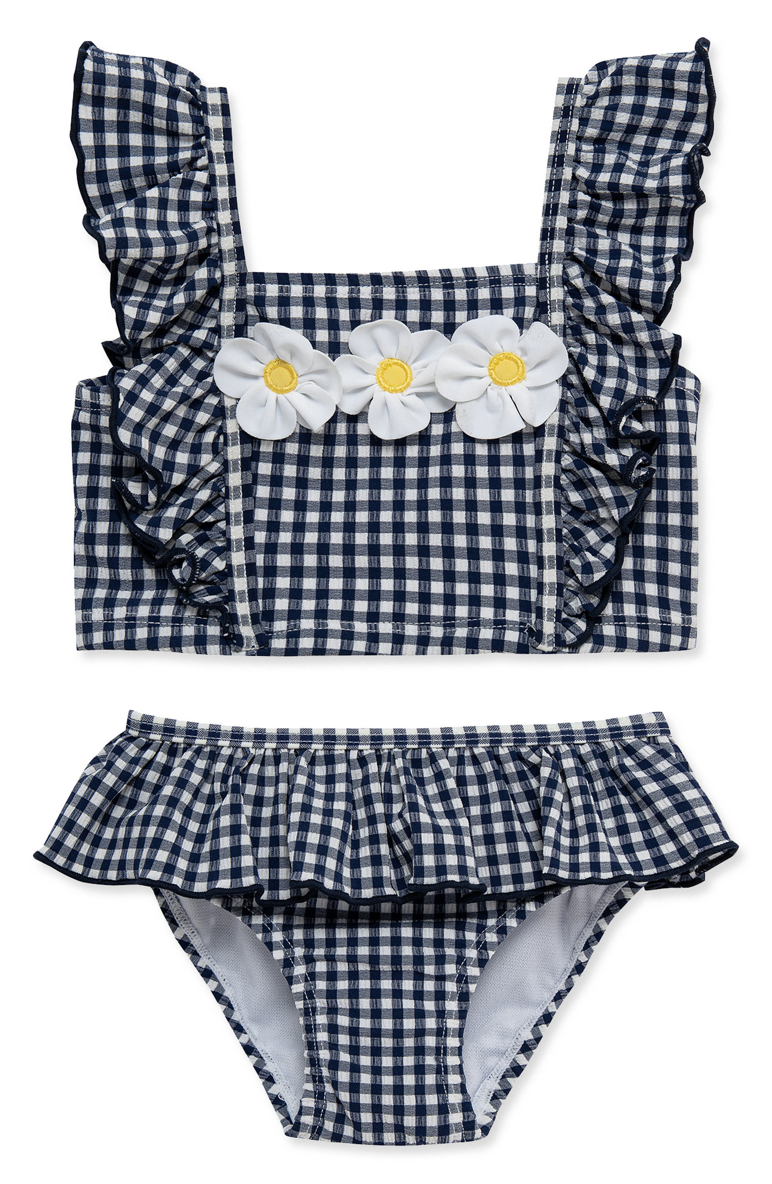 Little Me Gingham UPF 50+ 2-Piece Swimsuit