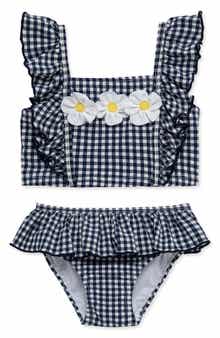 Little Me Gingham UPF 50+ 2-Piece Swimsuit