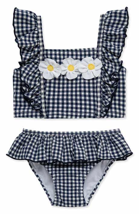 Little Me Gingham UPF 50+ 2-Piece Swimsuit