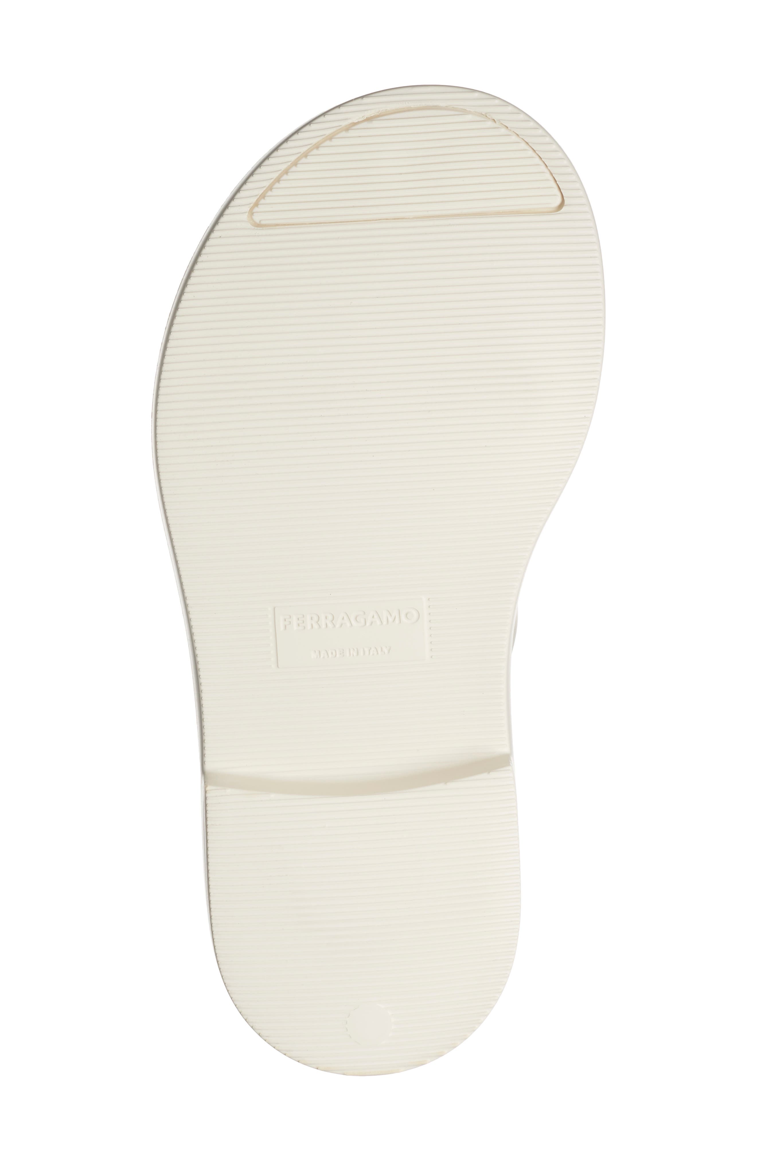 FERRAGAMO Giuneva Logo Slide Sandal, Alternate, color, White
