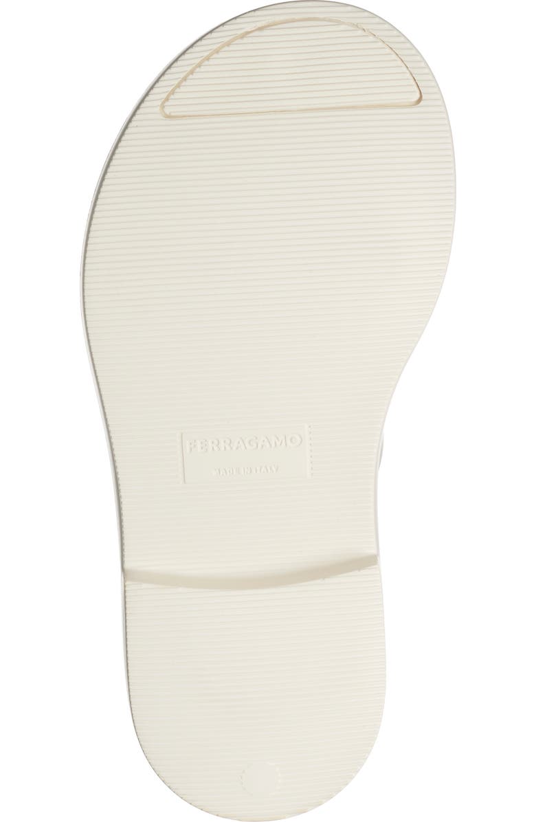 FERRAGAMO Giuneva Logo Slide Sandal, Alternate, color, White