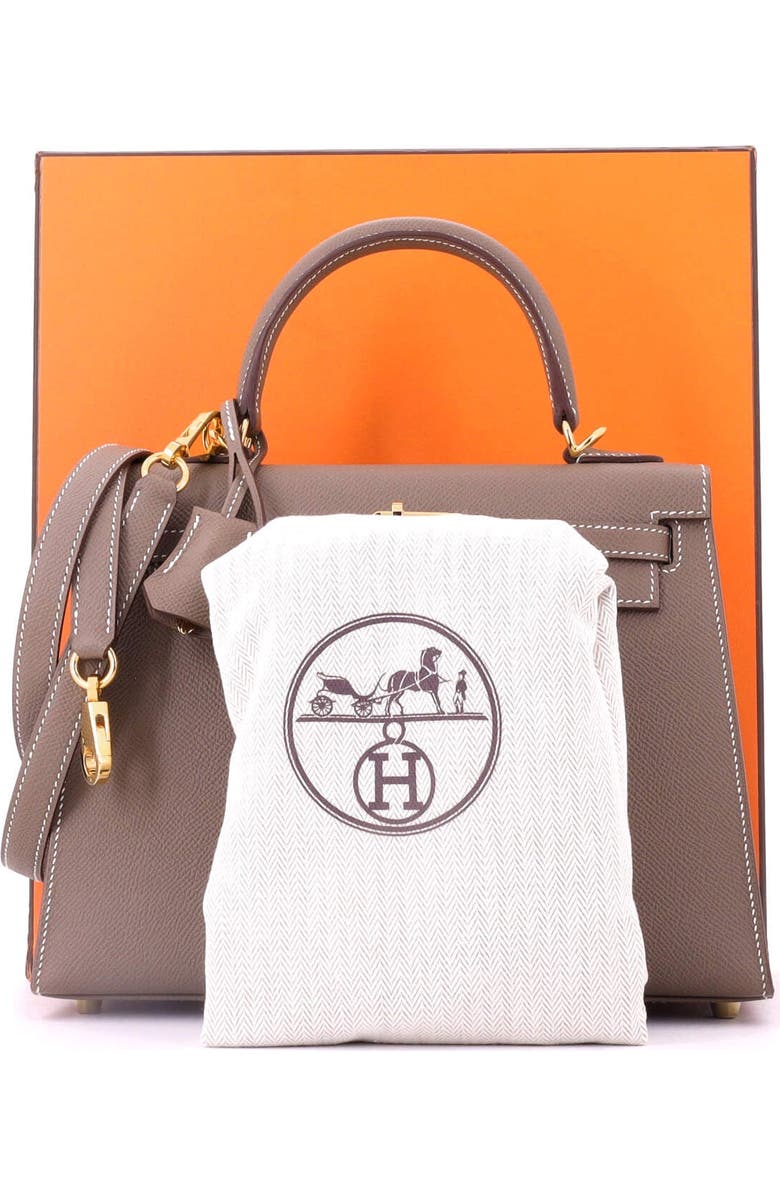 Pre-Owned Hermes Kelly Handbag Grey Epsom with Gold Hardware 25, Alternate, color, Etoupe