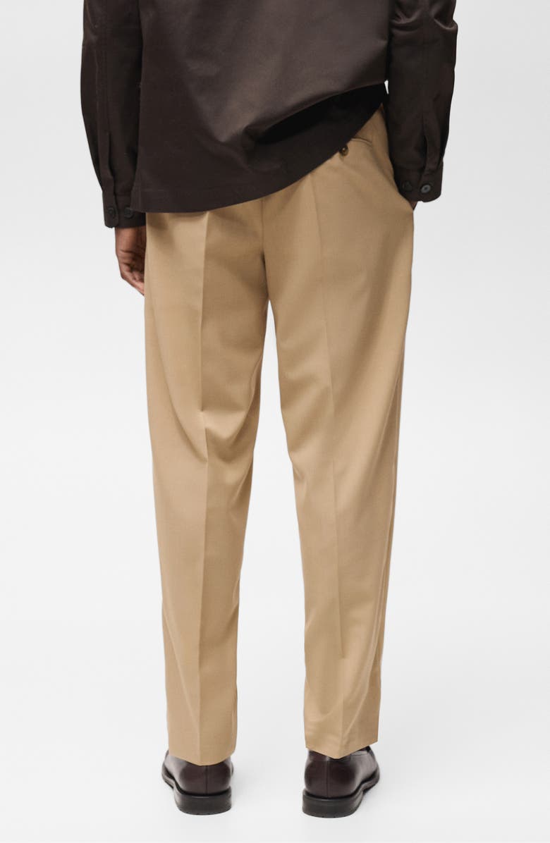 MANGO Slim Fit Pants, Alternate, color, Medium Brown