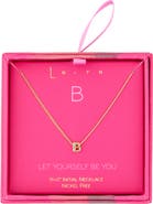 Leith Let Yourself Be You Bubble Initial Pendant Necklace