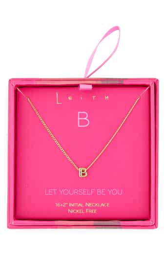 Leith Let Yourself Be You Bubble Initial Pendant Necklace