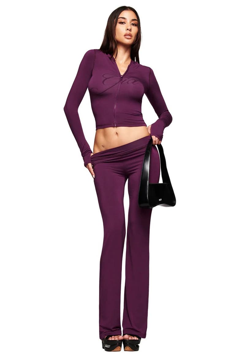Blare Track Pants, Alternate, color, PLUM
