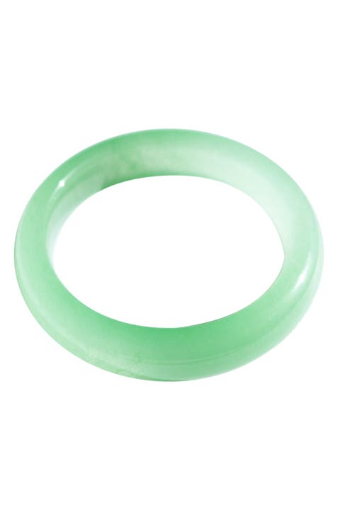 Silk Collection Agave Classic Cyan Jade Stone Bangle