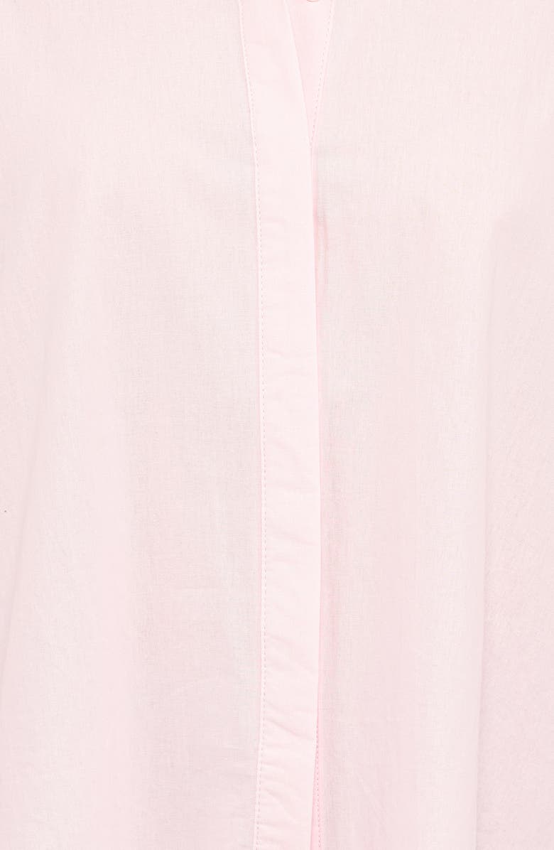 Petal & Pup Carys Smocked Cuff Cotton Poplin Button-Up Shirt, Alternate, color, Pale Pink