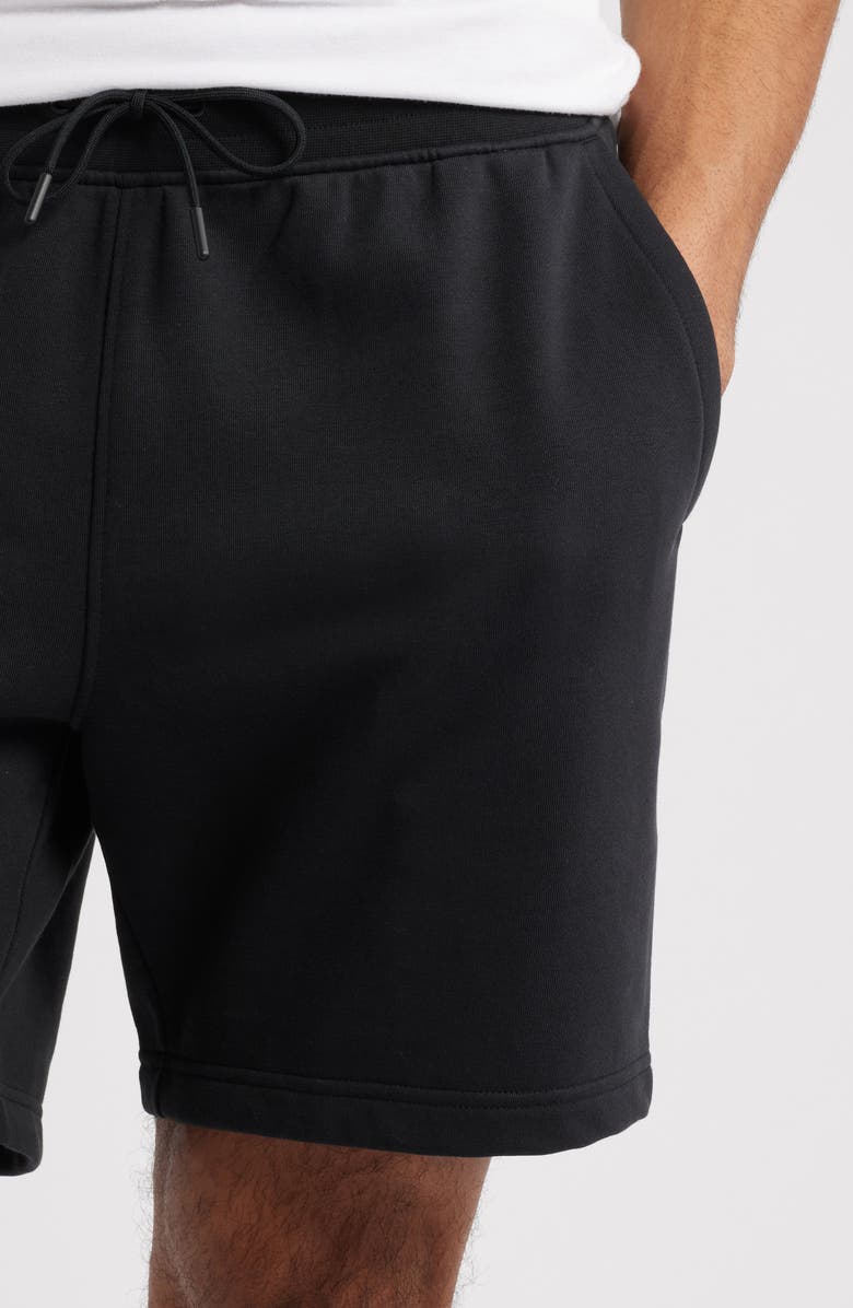 Zella Vital Fleece Performance Shorts, Alternate, color, Black Caviar