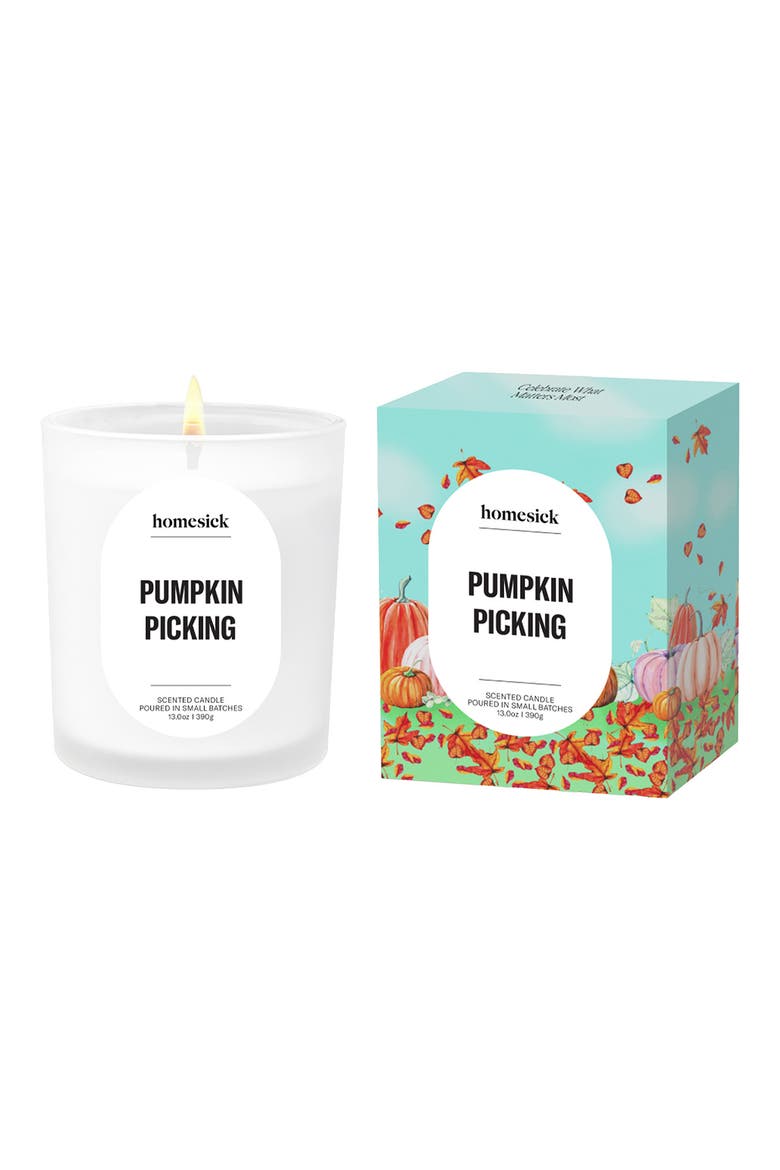 Pumpkin Picking Candle, Main, color, NO COLOR