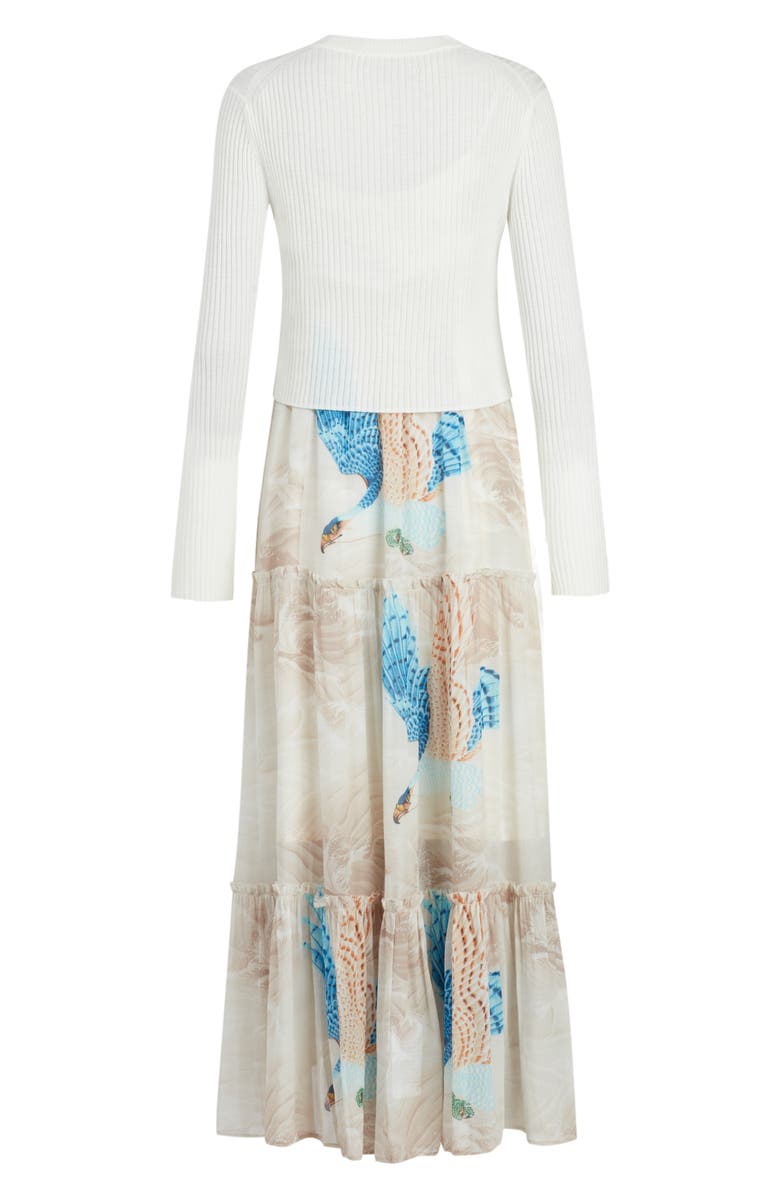 AllSaints Tilly Two-in-One Long Sleeve Sweater Maxi Dress, Alternate, color, 