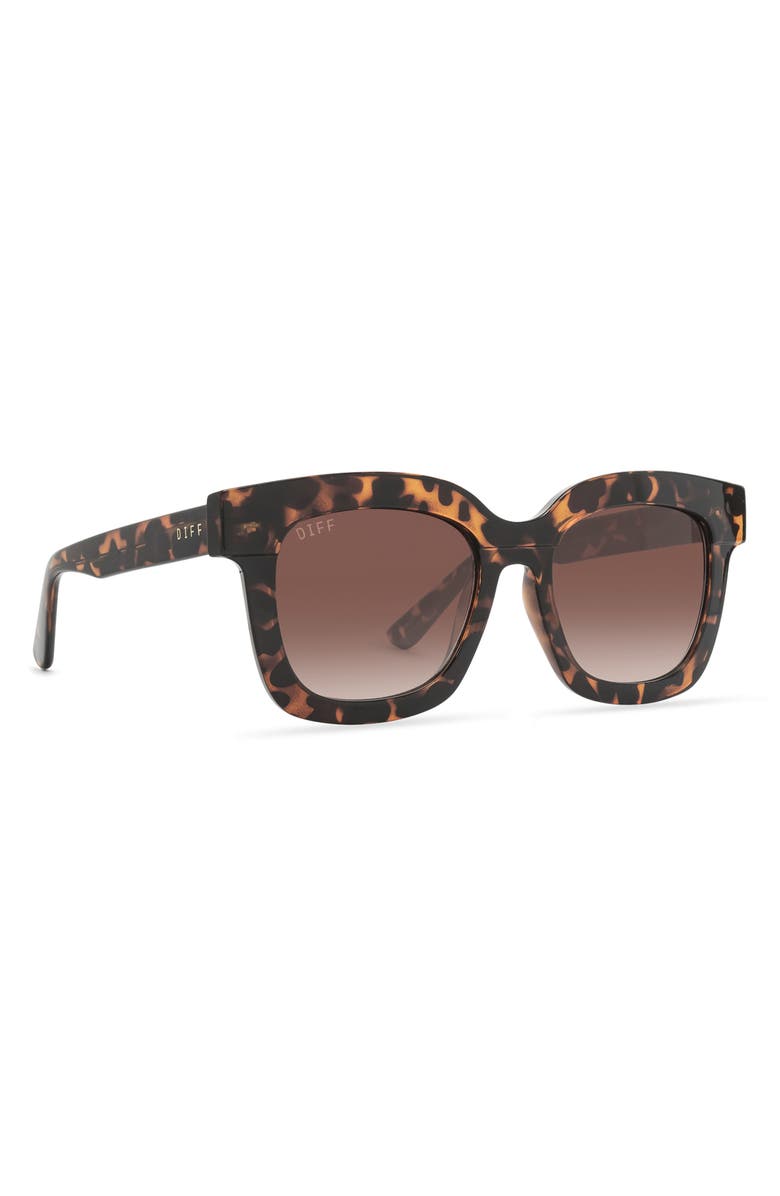 DIFF 56mm Makay Square Sunglasses, Alternate, color, Dark Tortoise