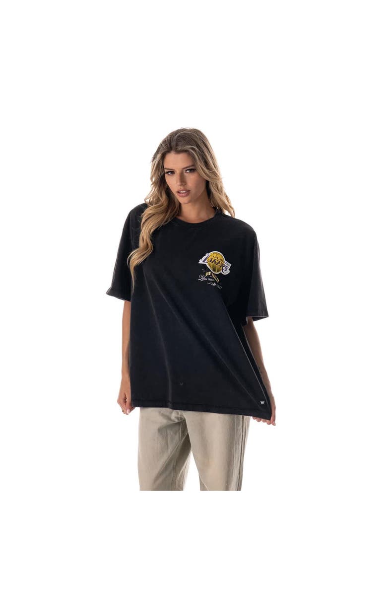 THE WILD COLLECTIVE Unisex The Wild Collective  Black Los Angeles Lakers Oversized Streetwear T-Shirt, Main, color, Black