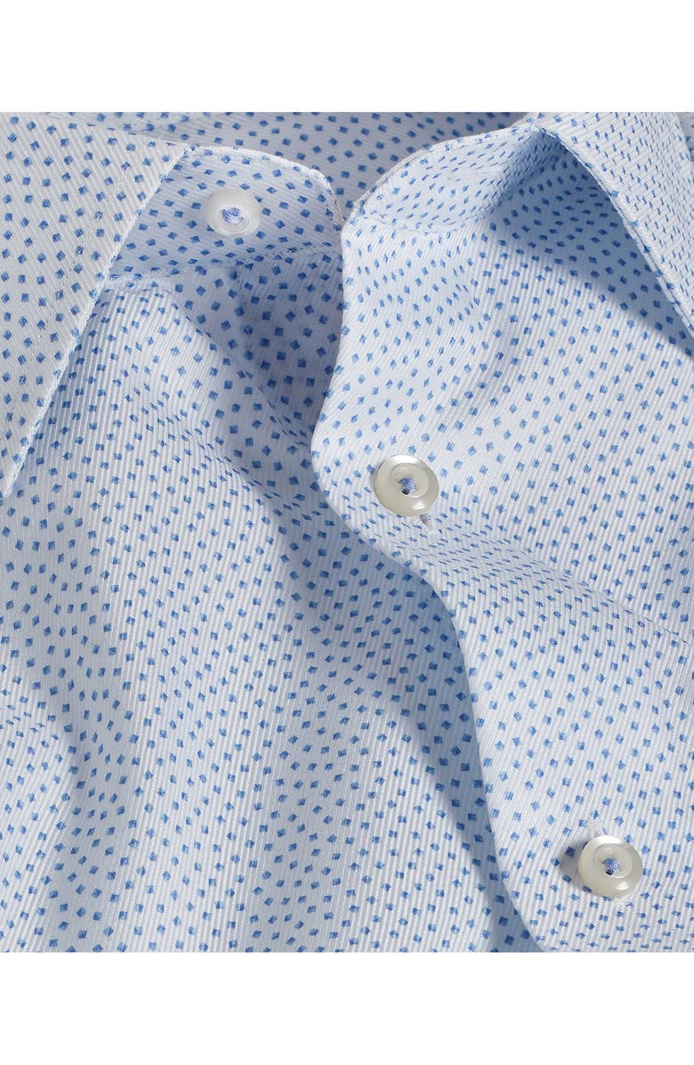 David Donahue Trim Fit Twill Tossed Box Print Dress Shirt, Alternate, color, 