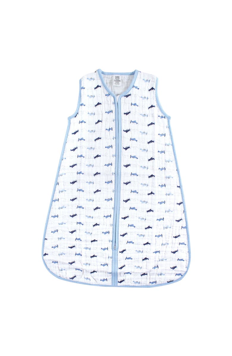 Luvable Friends Sleeveless Muslin Cotton Sleeping Bag, Sack & Blanket, Main, color, Airplanes Muslin