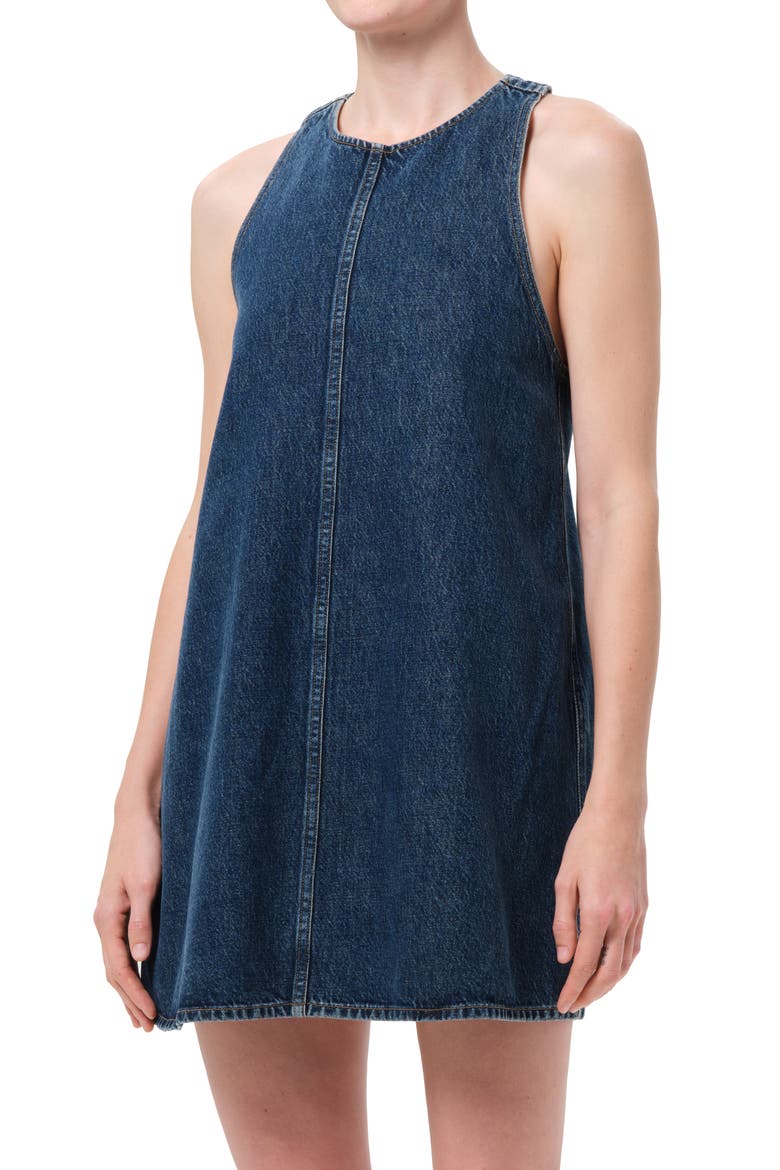 Harriet Denim Minidress, Alternate, color, TERM DARK INKY RED