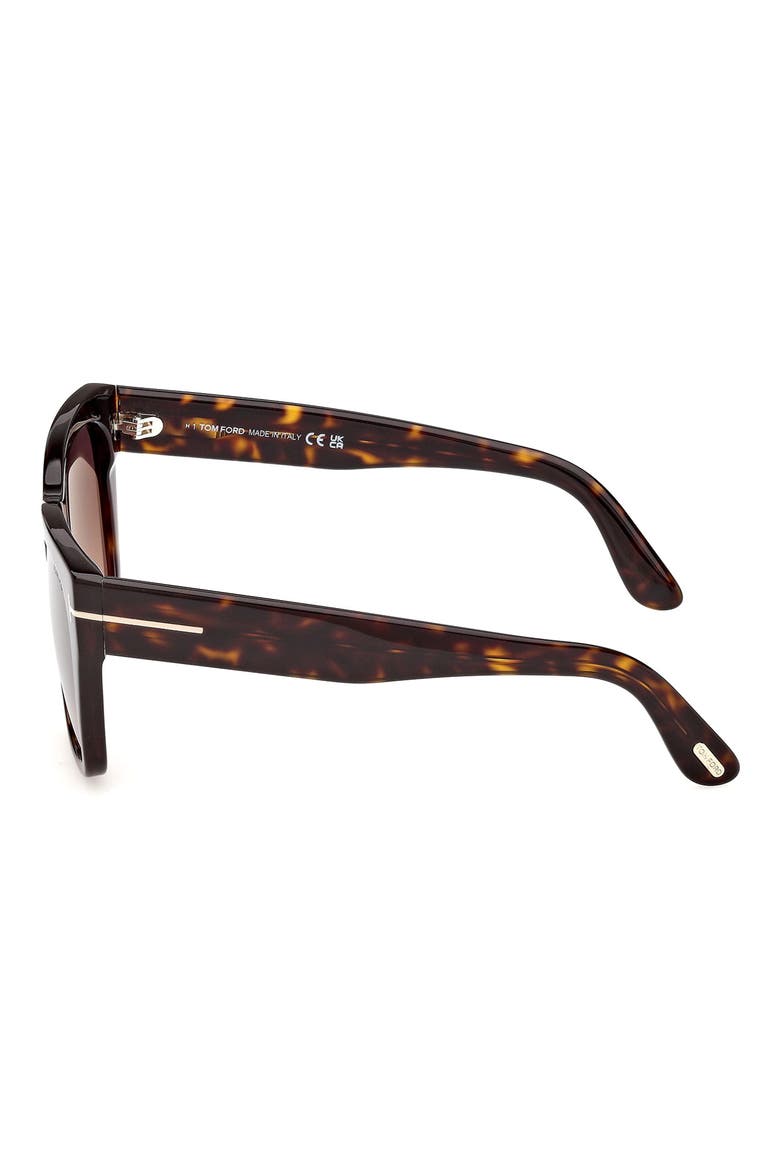 Flynn 55mm Gradient Butterfly Sunglasses, Alternate, color, SHINY CLASSIC DARK HAVANA /T/ LOGO / GRADIENT PLUM TO SAND LENS