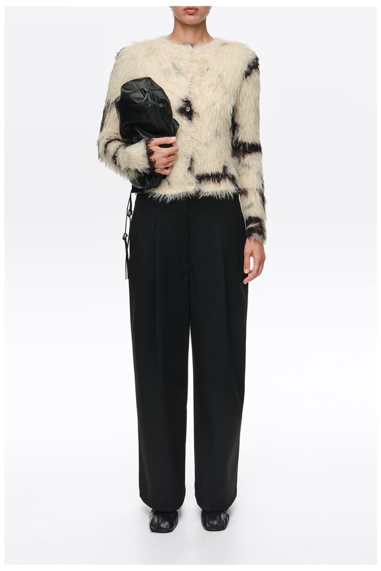 Straight Fur Cardigan, Alternate, color, PONY